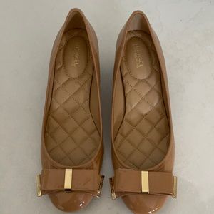 Michael Kors Nude Patent low heel shoes